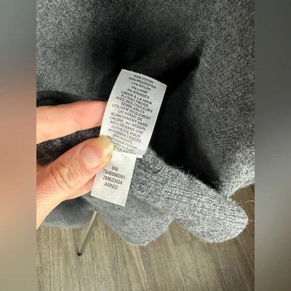 Treasure & Bond Gray Open Front Cotton Blend Cardigan Size Large (12-14) NWT - Picture 8 of 17